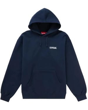 Supreme Anarchy Graphic-Print Hoodie - Blue