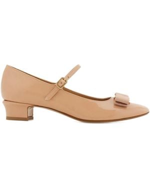 Ferragamo Escarpins Babies 30 Mm À Nœud - Neutre