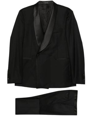 Tagliatore Shawl-Collar Suit - Black
