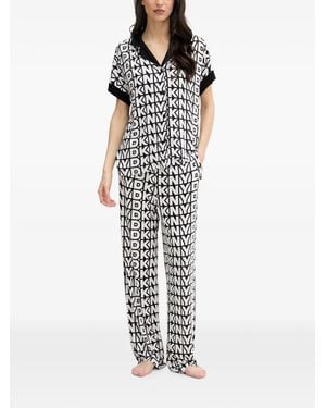 DKNY Logo-Print Pajamas - White
