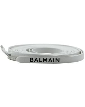 Balmain Cordones de cuero - Blanco