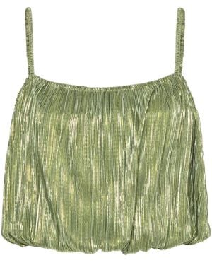 Sabina Musayev Ilana Pleated Top - Green