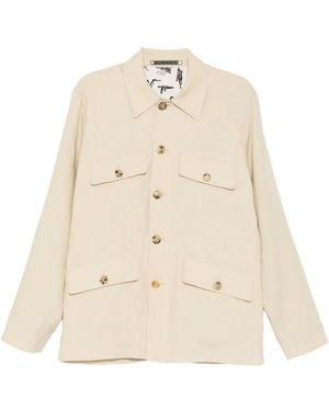 Paul Smith Button Flap Jacket - Natural