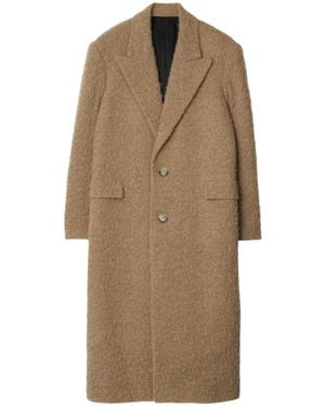 Burberry Buttoned Coat - Natural