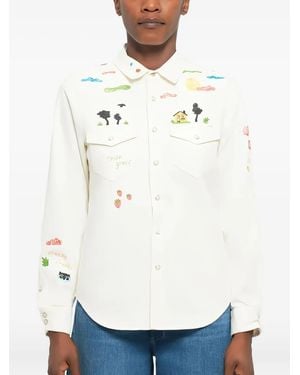 Mother Pocket Graphic Shirt - White