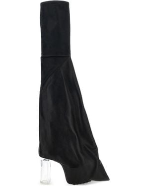 Rick Owens Taco Kiss Over-The-Knee Boots - Black