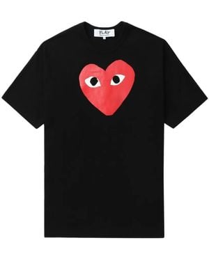 Comme des Garçons T-Shirt Mit Herz-Print - Schwarz