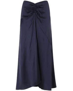 Isabel Marant Jupe Mi-Longue Laren À Fronces - Blue