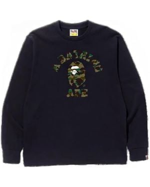 A Bathing Ape Logo-Print Sweatshirt - Blue
