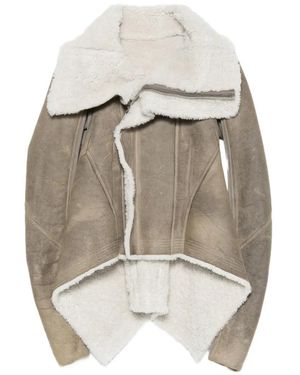 Rick Owens Jacke Mit Shearling-Futter - Weiß