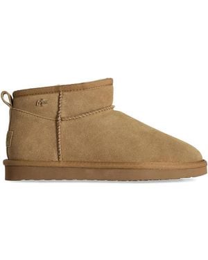 Mexx Logo-Plaque Pull-Tab Boots - Brown