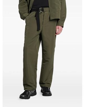 Oamc Peacemaker Pantalon Droit À Taille Ceinturée - Vert