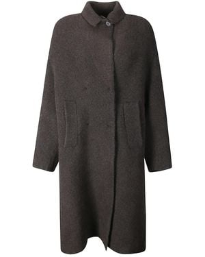 Boboutic Collared Double-breasted Coat - グレー