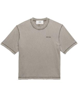 Ami Paris Ami Paris Logo Cotton T-shirt - Grey