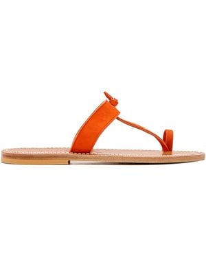 K. Jacques Ganges Knot-Detail Thong Sandals - Red