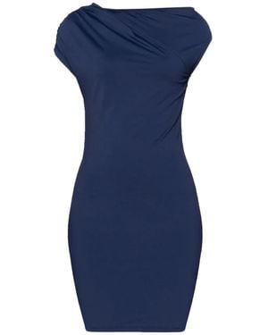 Patrizia Pepe アシンメトリーネック ドレス - ブルー