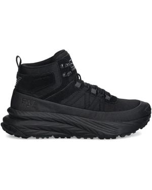 EA7 High-Top-Sneakers Mit Schnürung - Schwarz