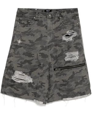 FIVE CM Shorts Mit Camouflage-Print - Grau