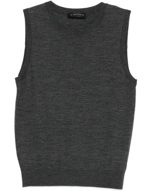 Le Petite Pulle Top Con Cuello Redondo - Gris