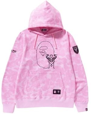 A Bathing Ape X Bape Inter Miami Cf Camo Hoodie - Pink