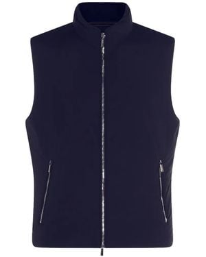 Moorer Uros-Skt Padded Zip-Up Gilet - Blue