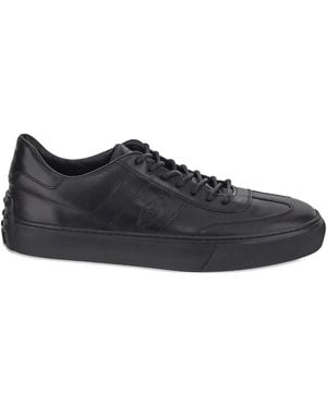 Tod's Debossed-Logo Lace-Up Trainers - Black