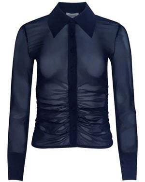 L'Agence Isola Mesh Shirt - Blue