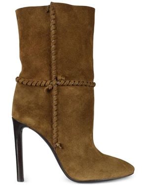 Saint Laurent Stiefel Mit Schnürung - Braun