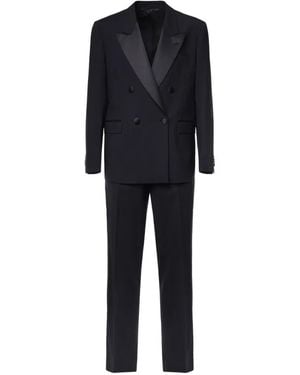 Lardini Costume Croisé À Revers Pointu - Blue