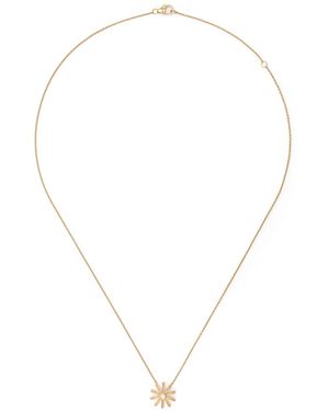 Harwell Godfrey 18Kt Tiny Sunflower Diamond Pendant Necklace - White