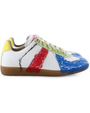 Maison Margiela Replica Paint-Splatter Sneakers - Blue