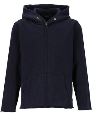 Les Tien Sudadera Con Capucha Y Borde Sin Rematar - Azul