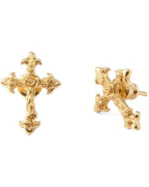 Emanuele Bicocchi Rose-Cross Earrings - Metallic