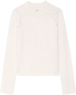 Zadig & Voltaire Embellished Crew-Neck Jumper - White