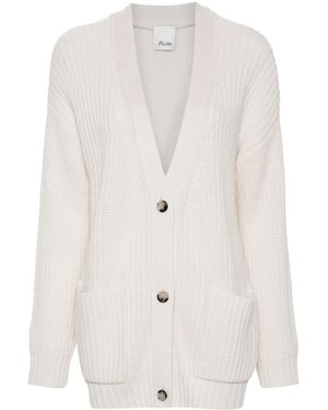 Allude チャンキーニット カーディガン - ホワイト
