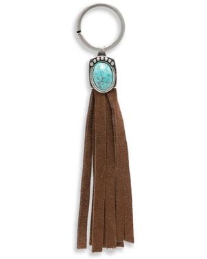 Eraldo Tasseled Keyring - White