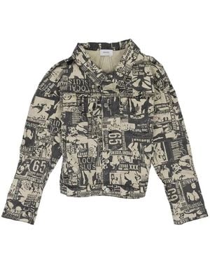 Rhude Graphic-Print Denim Jacket - Natural
