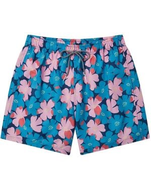 Boardies Badeshorts Mit Blumen-Print - Blau