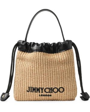 Jimmy Choo Drawstring Pouch Top Handle - Natural