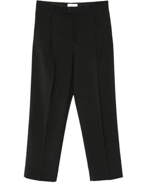 MARSĒM Pleated Pressed-Crease Tailored Trousers - Black