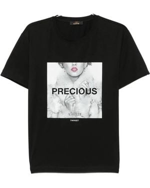 Twinset Graphic-Print T-Shirt - Black