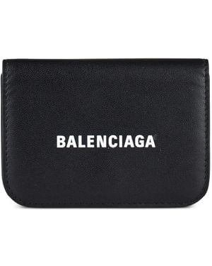 Balenciaga Portemonnee Met Logo - Zwart