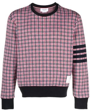 Thom Browne チェック スウェットシャツ - ピンク