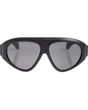 Moncler Zyra Navigator-Frame Sunglasses - Gray