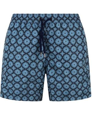 FOUR FASHIONED FRIENDS Printed Swim Shorts - Blue