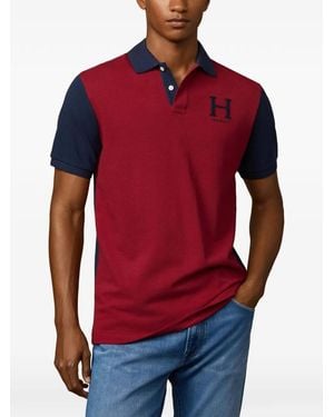 Hackett Polo Con Logo Bordado - Rojo