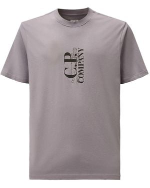 C.P. Company Logo-Print T-Shirt - Grey