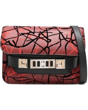 Proenza Schouler Scribble-print Clasp Shoulder Bag - レッド
