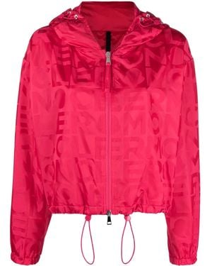 Moncler Logo-Print Windbreaker - Pink