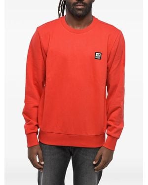 DIESEL Logo-Patch Sweatshirt - Red